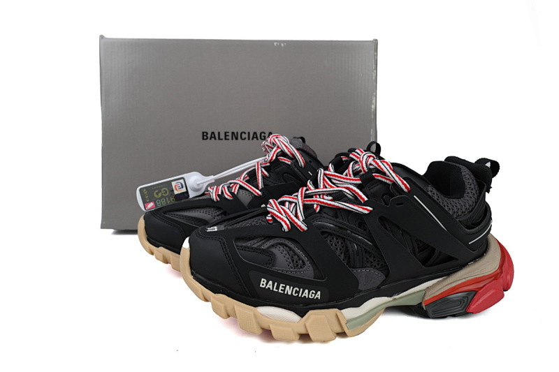 【DA0P7】黑红 巴黎3代时尚复古低帮跑鞋 Balenciaga Track Sneaker Black and Red