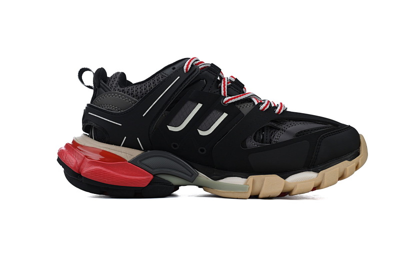 【DA0P7】黑红 巴黎3代时尚复古低帮跑鞋 Balenciaga Track Sneaker Black and Red