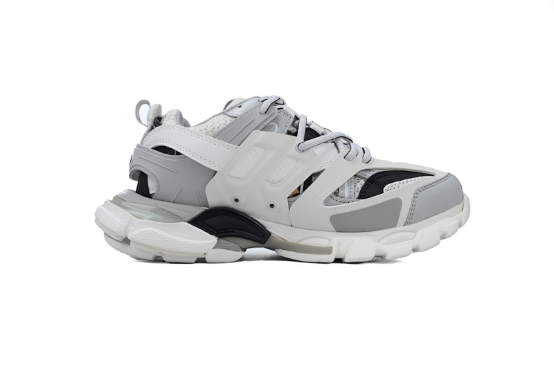 【DA0P7】白灰黑 巴黎3代时尚复古低帮跑鞋 Balenciaga Track Sneaker White Gray Black