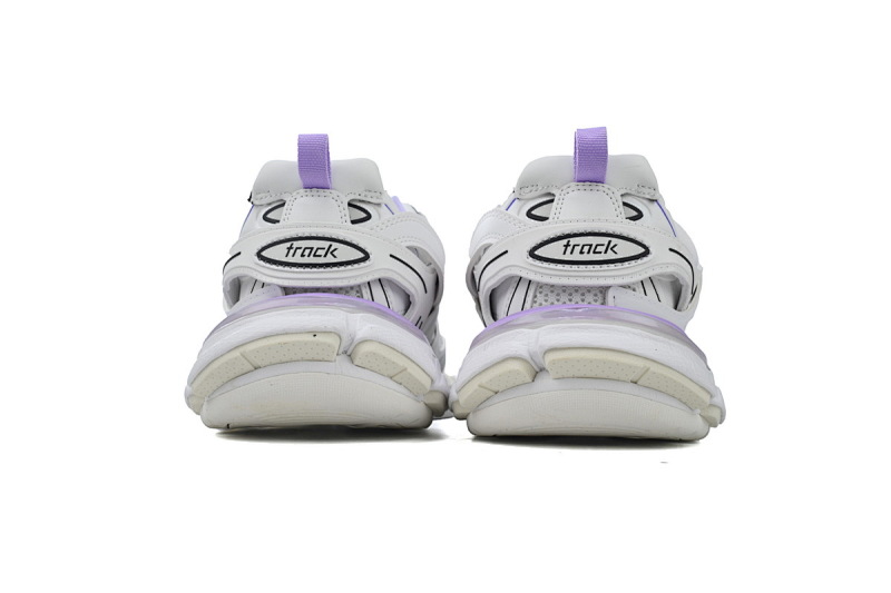 【DA0P7】白紫 巴黎3代时尚复古低帮跑鞋 Balenciaga Track Sneaker White Purple