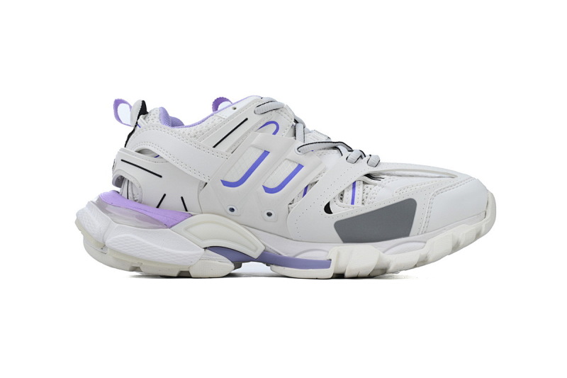 【DA0P7】白紫 巴黎3代时尚复古低帮跑鞋 Balenciaga Track Sneaker White Purple
