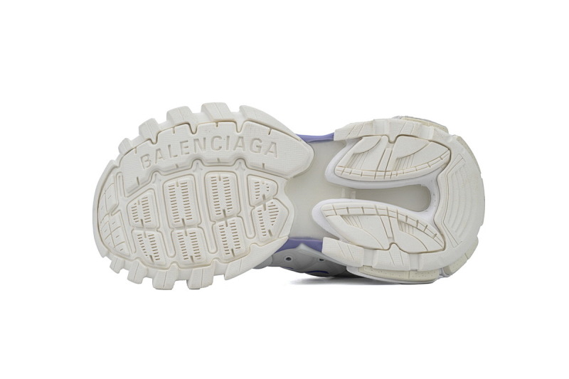 【DA0P7】白紫 巴黎3代时尚复古低帮跑鞋 Balenciaga Track Sneaker White Purple