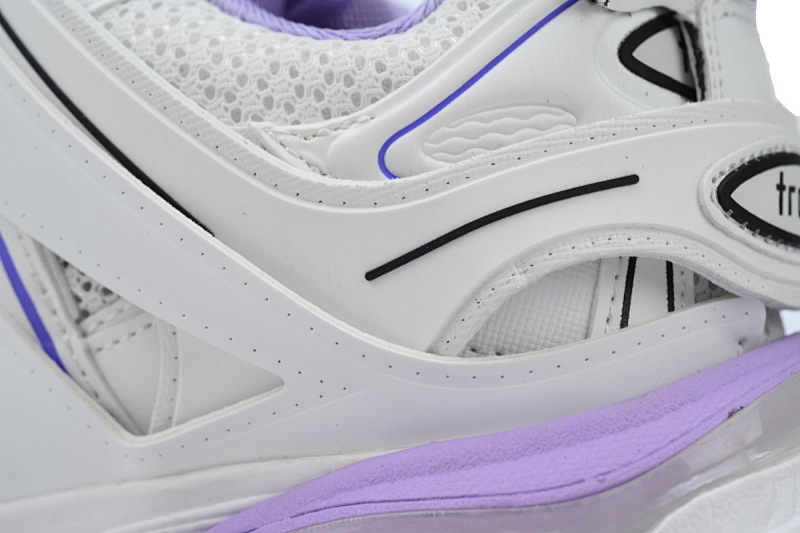 【DA0P7】白紫 巴黎3代时尚复古低帮跑鞋 Balenciaga Track Sneaker White Purple