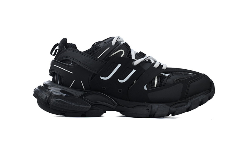 【DA0P7】黑白 巴黎3代时尚复古低帮跑鞋 Balenciaga Track Sneaker Black and White