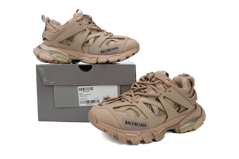 【DA0P7】土棕 巴黎3代时尚复古低帮跑鞋 Balenciaga Track Sneaker Earthy Brown