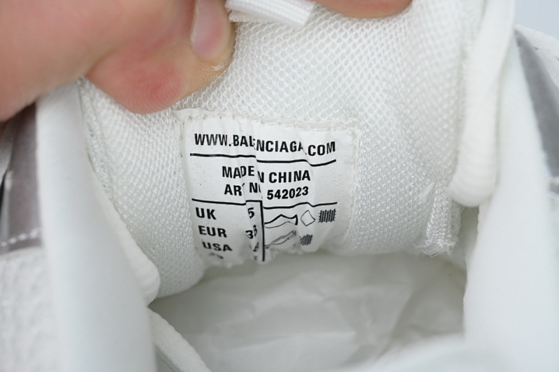 【DA0P7】白灰银 巴黎3代时尚复古低帮跑鞋 542436 W2FSC 9081 Balenciaga Track Sneaker White Grey Silver