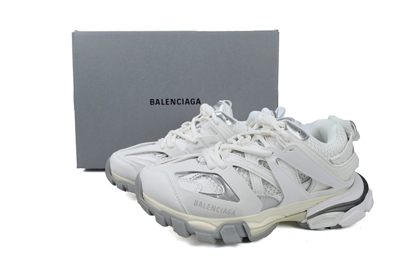 【DA0P7】白灰银 巴黎3代时尚复古低帮跑鞋 542436 W2FSC 9081 Balenciaga Track Sneaker White Grey Silver