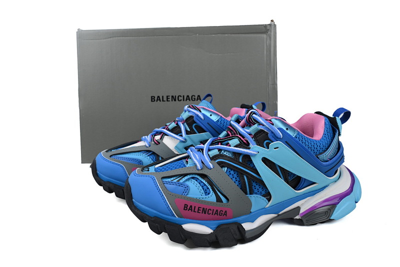 【DA0P7】灰宝蓝 巴黎3代时尚复古低帮跑鞋 Balenciaga Track Sneaker Grey Blue