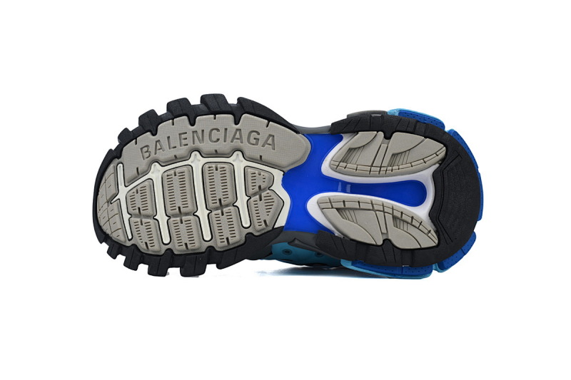 【DA0P7】灰宝蓝 巴黎3代时尚复古低帮跑鞋 Balenciaga Track Sneaker Grey Blue