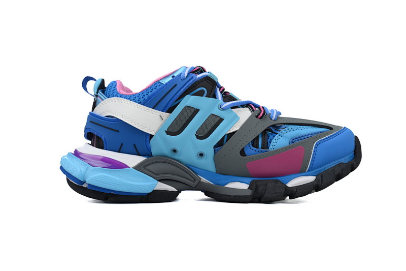 【DA0P7】灰宝蓝 巴黎3代时尚复古低帮跑鞋 Balenciaga Track Sneaker Grey Blue