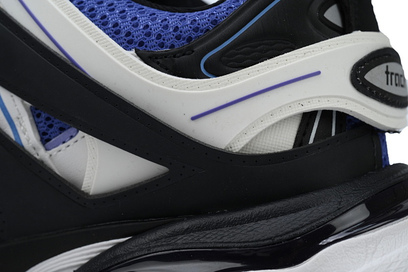 【DA0P7】白黑紫 巴黎3代时尚复古低帮跑鞋 Balenciaga Track Sneaker White Black Purple