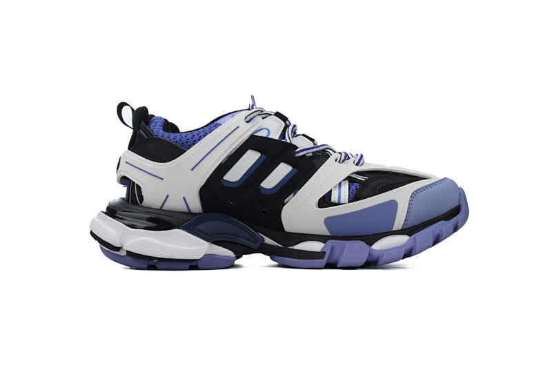 【DA0P7】白黑紫 巴黎3代时尚复古低帮跑鞋 Balenciaga Track Sneaker White Black Purple