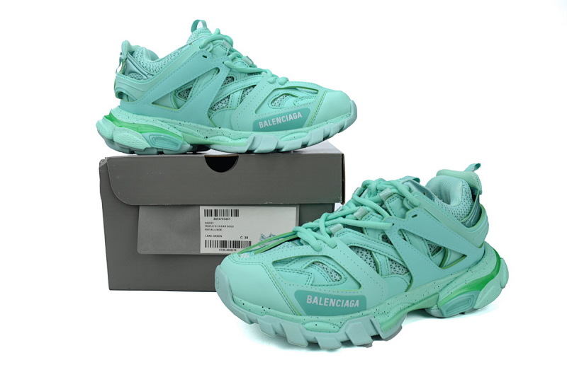 【DA0P7】薄荷绿 巴黎3代时尚复古低帮跑鞋 Balenciaga Track Sneaker Mint Green