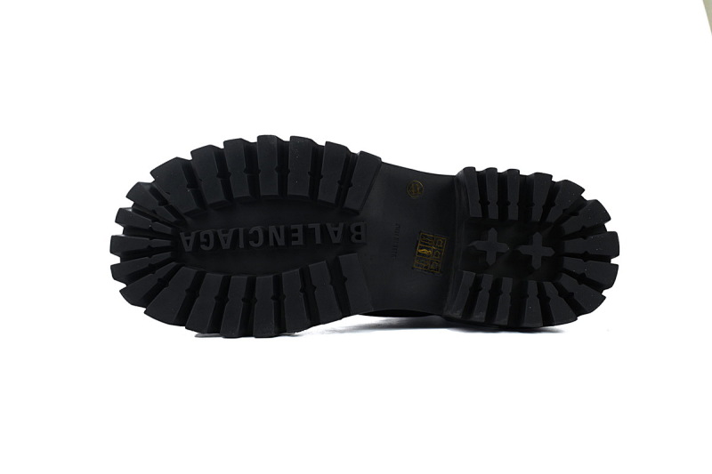 【EA7ET】黑色 巴黎世家 厚底马丁靴休闲军靴德比靴鞋 Balenciaga Strike Black