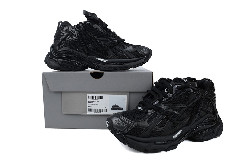 【CA1P7】全黑 巴黎世家7代减震运动跑步鞋656065 W3RA1 1000 Balenciaga Runner Black
