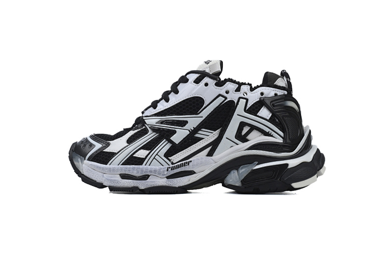 【CA1P7】黑白 巴黎世家7代减震运动跑步鞋 677403 Q3RB2 9010 Balenciaga Runner Black White