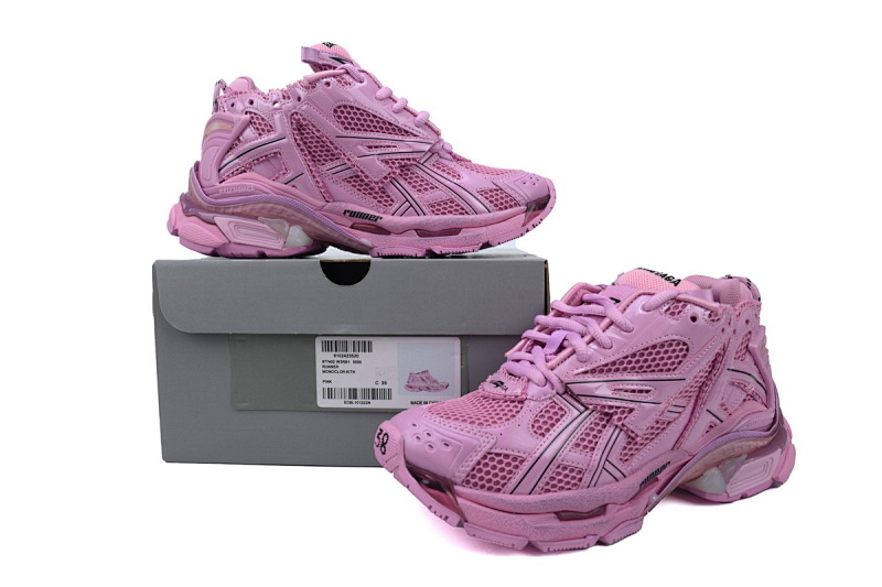 【CA1P7】粉色 巴黎世家7代减震运动跑步鞋 677402 W3RB1 5000 Balenciaga Runner Pink