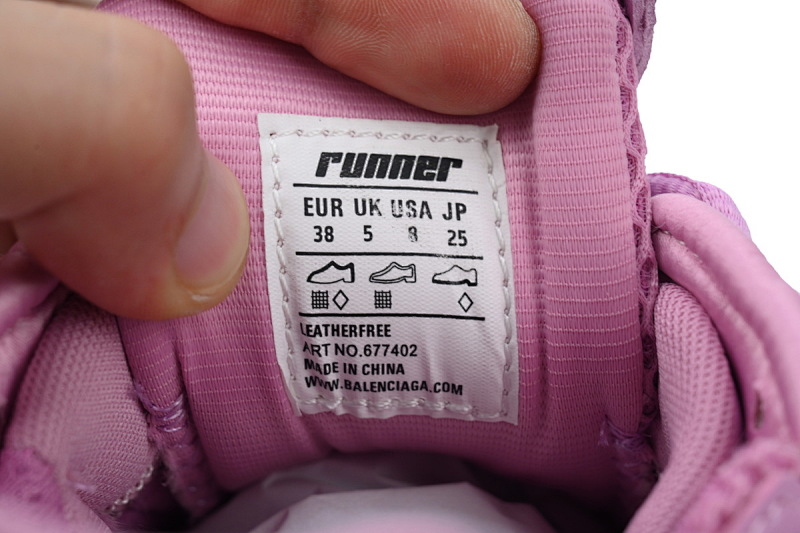 【CA1P7】粉色 巴黎世家7代减震运动跑步鞋 677402 W3RB1 5000 Balenciaga Runner Pink