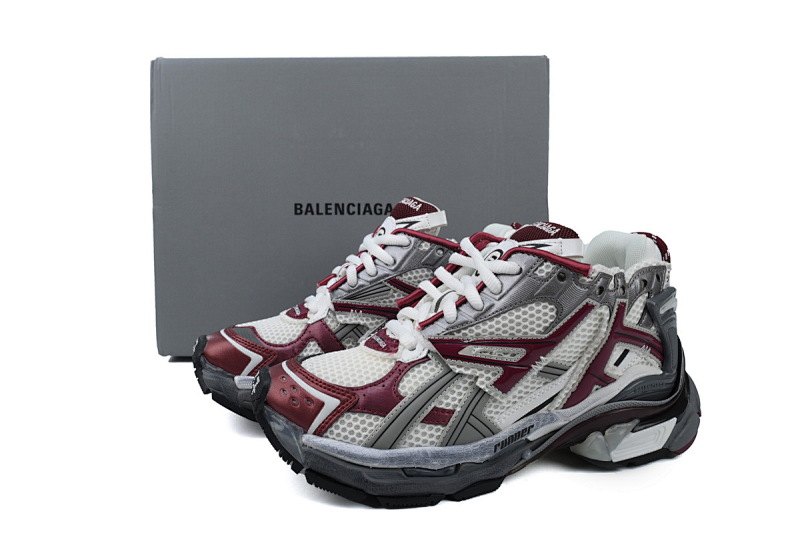 【CA1P7】白酒红 巴黎世家7代减震运动跑步鞋 677403 W3RB3 9069 Balenciaga Runner White Wine Red