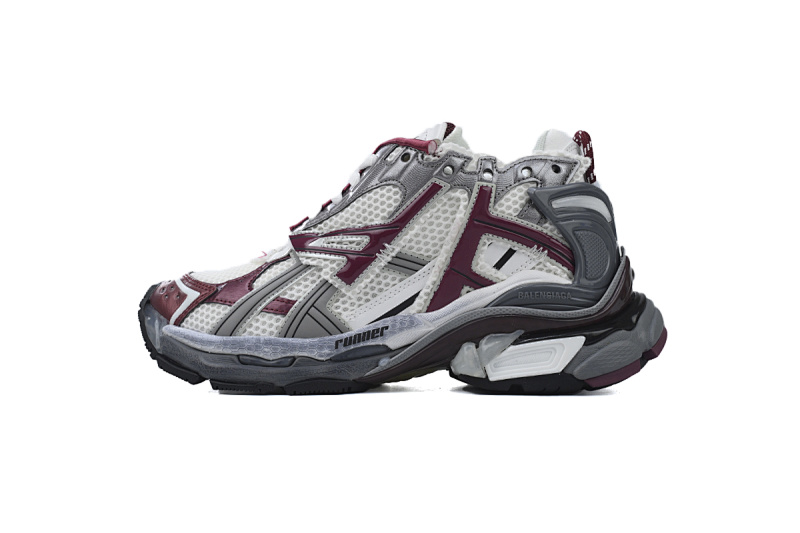 【CA1P7】白酒红 巴黎世家7代减震运动跑步鞋 677403 W3RB3 9069 Balenciaga Runner White Wine Red
