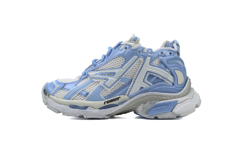 【CA1P7】白浅蓝 巴黎世家7代减震运动跑步鞋 677402 W3RB2 9744 Balenciaga Runner White Light Blue