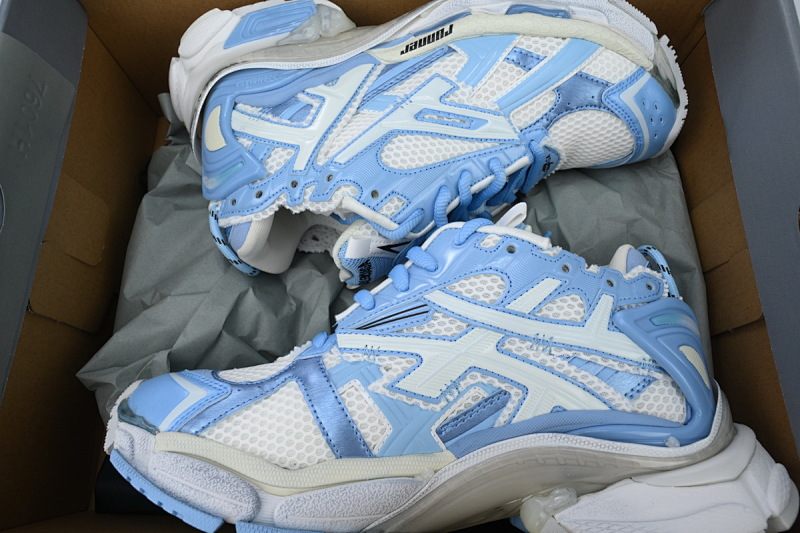 【CA1P7】白浅蓝 巴黎世家7代减震运动跑步鞋 677402 W3RB2 9744 Balenciaga Runner White Light Blue
