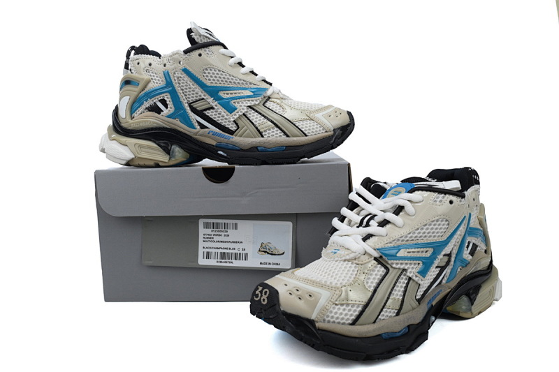 【CA1P7】米灰蓝 巴黎世家7代减震运动跑步鞋 677403 W0RB6 2028 Beige Grey Blue