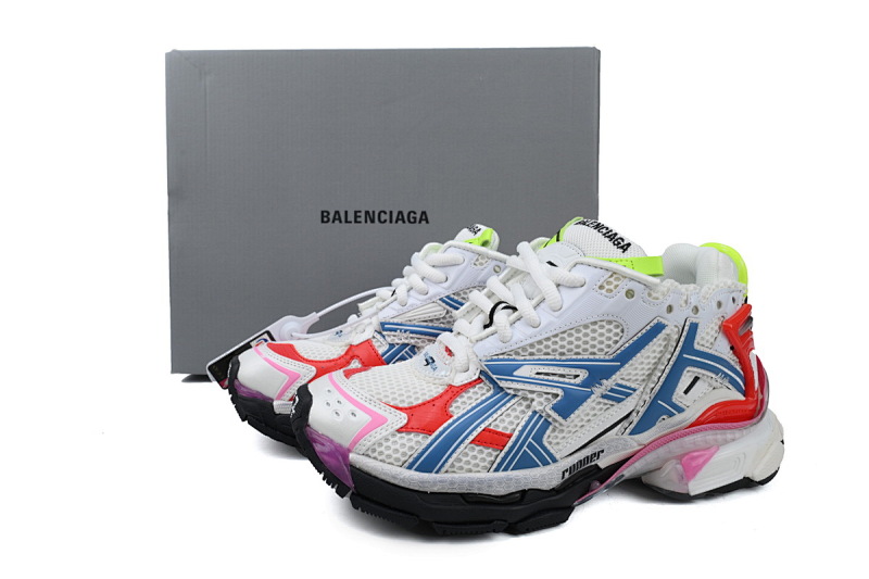 【CA1P7】白蓝红 巴黎世家7代减震运动跑步鞋 677402 W3RB6 9645 Balenciaga Runner White Blue Red