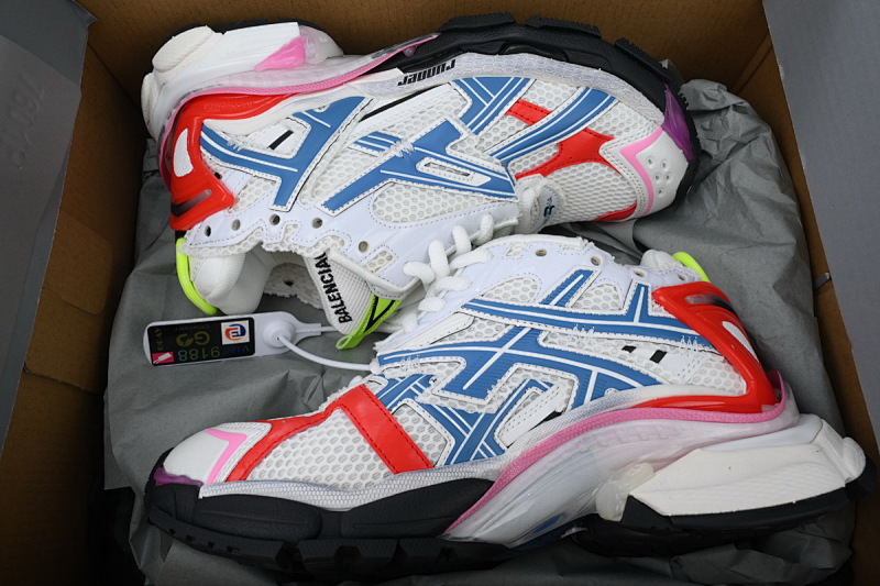 【CA1P7】白蓝红 巴黎世家7代减震运动跑步鞋 677402 W3RB6 9645 Balenciaga Runner White Blue Red