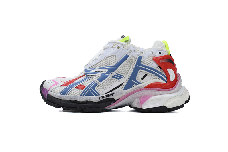 【CA1P7】白蓝红 巴黎世家7代减震运动跑步鞋 677402 W3RB6 9645 Balenciaga Runner White Blue Red