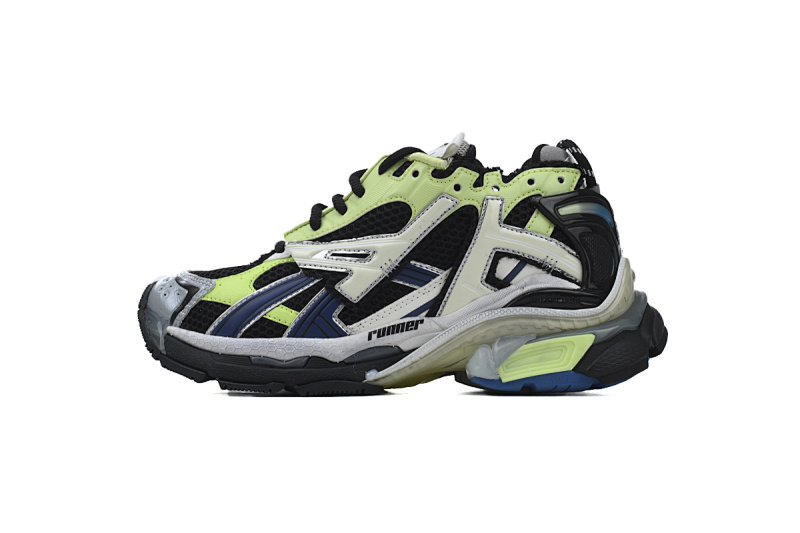 【CA1P7】灰蓝绿 巴黎世家7代减震运动跑步鞋 677403 W3RB5 5179 Balenciaga Runner Sneaker 'Grey Blue Green'
