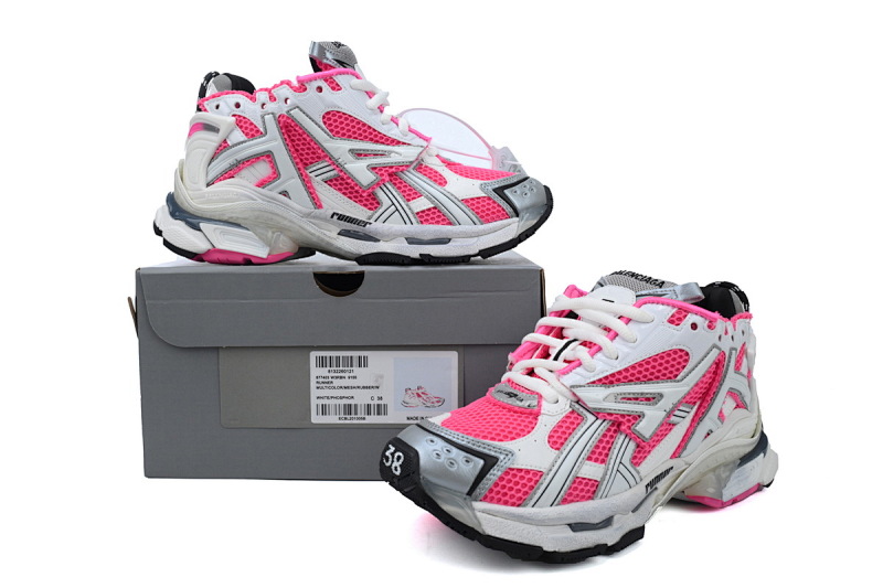 【CA1P7】白红粉 巴黎世家7代减震运动跑步鞋 677402 W3RBN 9155 Balenciaga White Red Powder