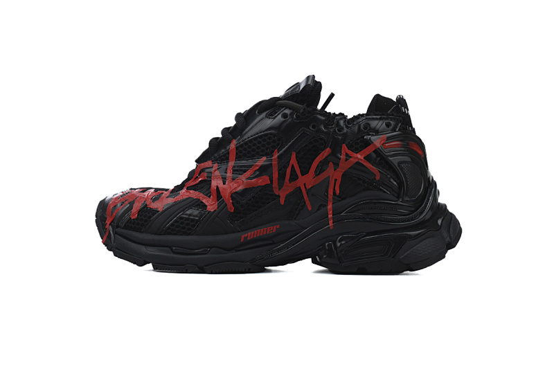 【CA1P7】黑红字 巴黎世家7代减震运动跑步鞋 677402 W3RB1 0102 Balenciaga Runner Black And Red Characters