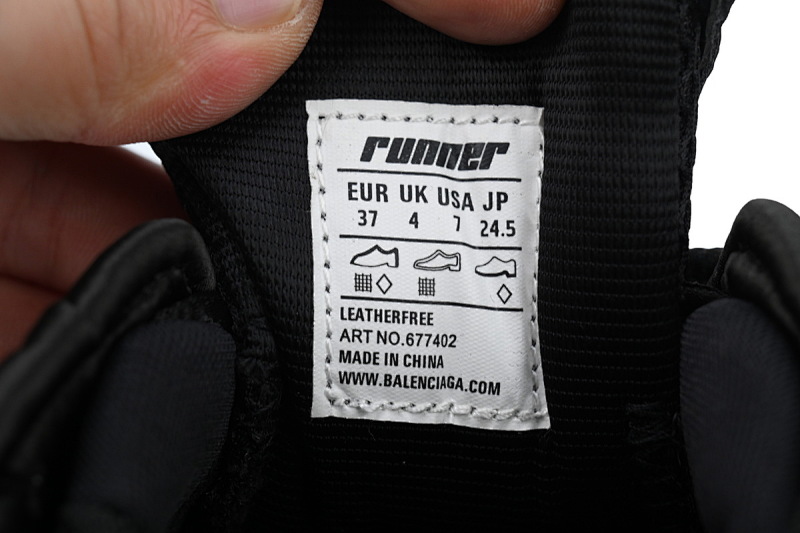 【CA1P7】黑红字 巴黎世家7代减震运动跑步鞋 677402 W3RB1 0102 Balenciaga Runner Black And Red Characters