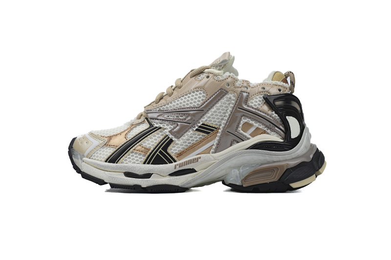 【CA1P7】米白金 巴黎世家7代减震运动跑步鞋 677403 W3RB3 9891 Balenciaga Runner Rice Pla Tinum