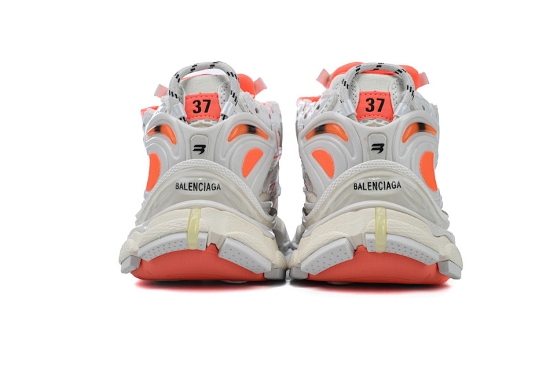 【CA1P7】白橙 巴黎世家7代减震运动跑步鞋 677403 W3RBM 2013 Balenciaga Runner Sneaker 'Eggshell Neon Orange'