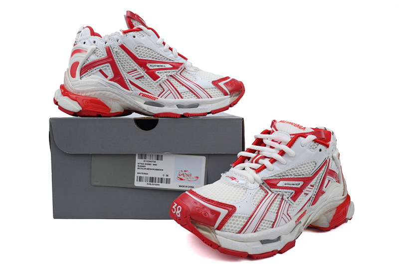 【CA1P7】白红 巴黎世家7代减震运动跑步鞋 677402 W3RB2 9060 Balenciaga Runner Blue White Red