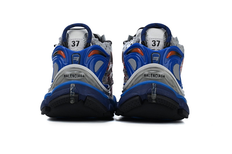 【CA1P7】白蓝橙 巴黎世家7代减震运动跑步鞋 677402 W3RB6 1264 Balenciaga Runner White Blue Orange