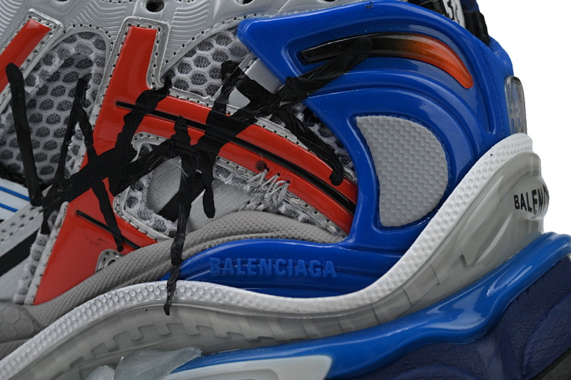 【CA1P7】白蓝印花 巴黎世家7代减震运动跑步鞋 677402 W3RB6 1264 Balenciaga Runner White And Blue Printing
