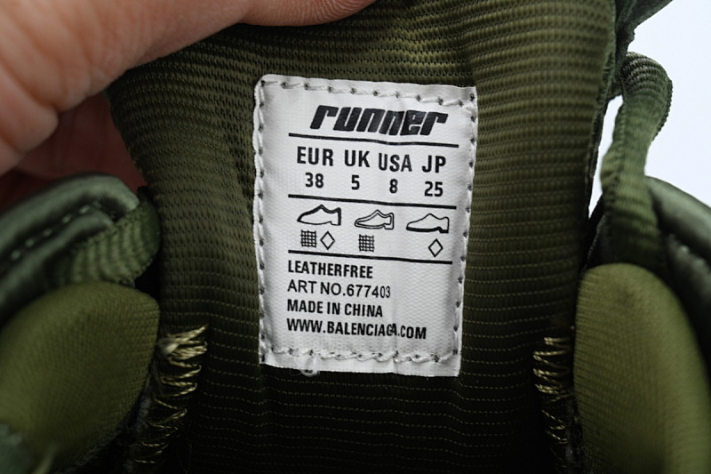 【CA1P7】深绿 巴黎世家7代减震运动跑步鞋 677403 W3RB1 3031 Balenciaga Runner Sneaker 'Dark Green'