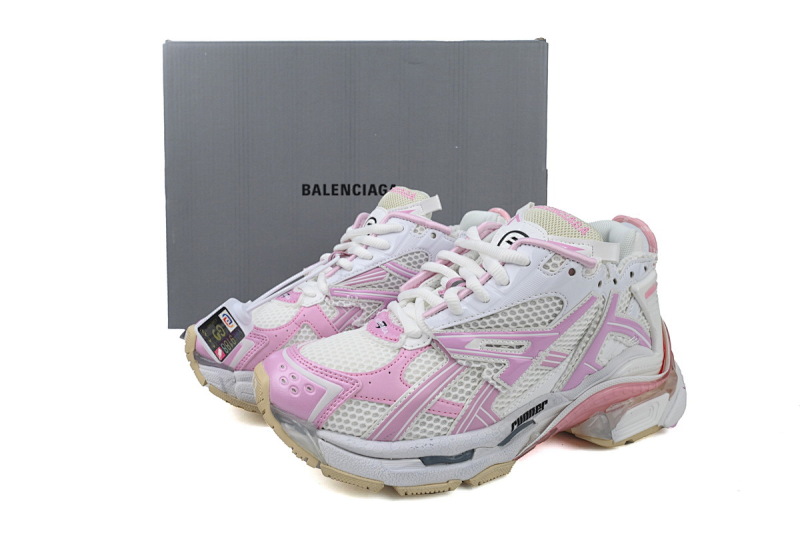 【CA1P7】白粉 巴黎世家7代减震运动跑步鞋 677403 W3RB3 9059 Balenciaga Runner White Pink