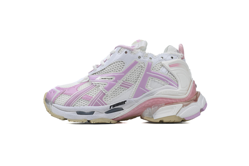 【CA1P7】白粉 巴黎世家7代减震运动跑步鞋 677403 W3RB3 9059 Balenciaga Runner White Pink