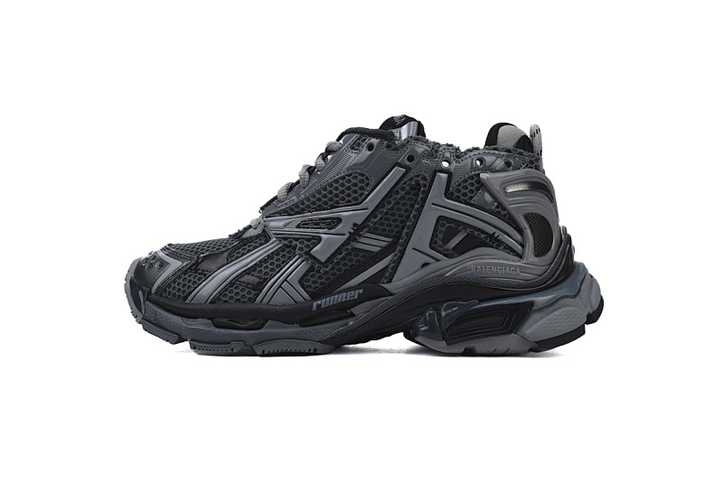 【CA1P7】全黑灰 巴黎世家7代减震运动跑步鞋 677403 W3RBR 1515 Balenciaga Runner All Black Gray