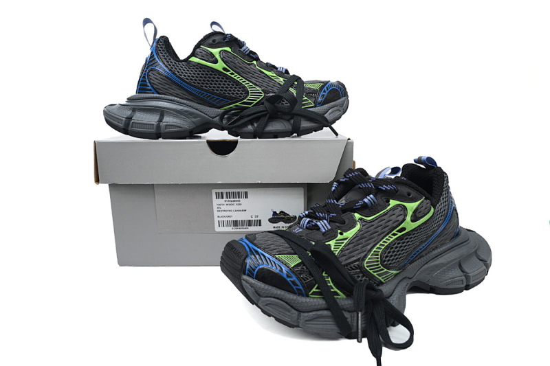 【DA0LJ】黑绿蓝-40 巴黎10代做旧 户外概念跑鞋734731 W3XDC 0235 Balenciaga Black Green Blue