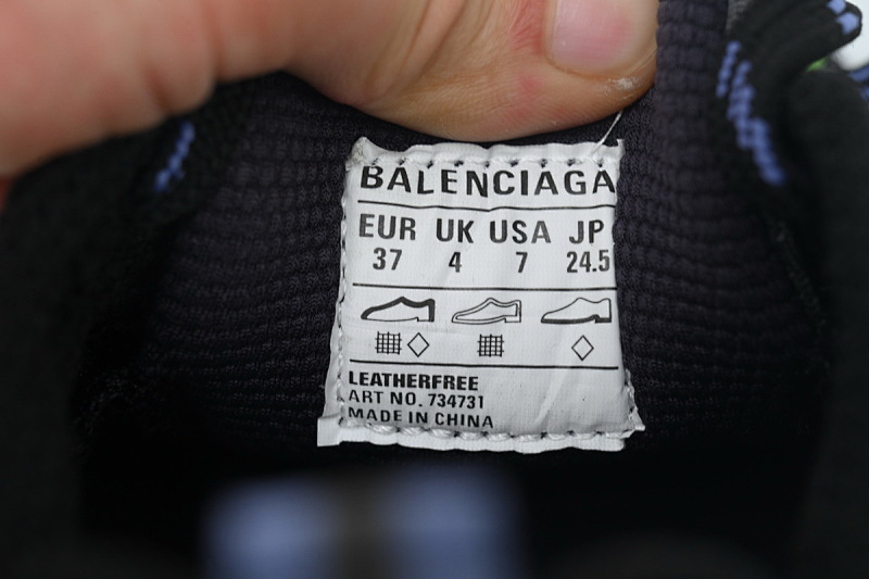 【DA0LJ】黑绿蓝-40 巴黎10代做旧 户外概念跑鞋734731 W3XDC 0235 Balenciaga Black Green Blue