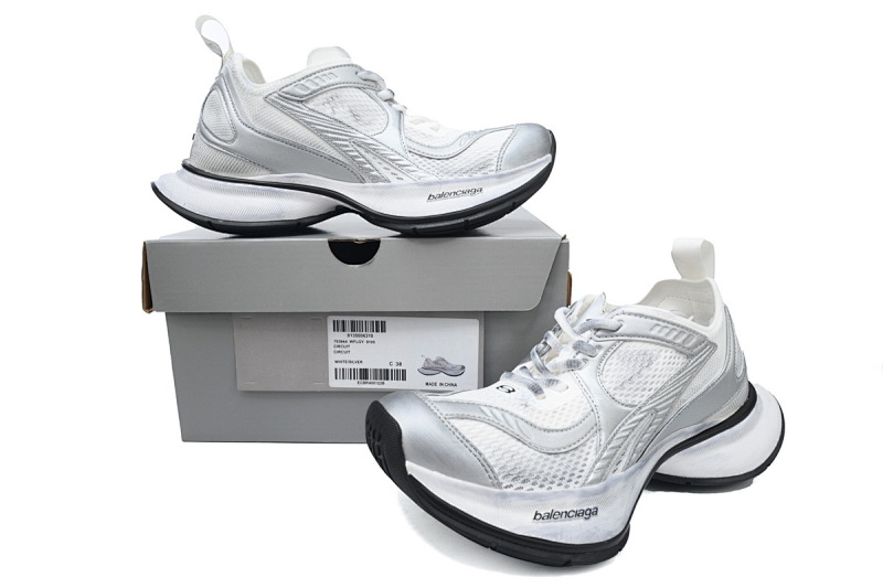 【DA0LJ】白银-5 巴黎12.5代 户外概念跑鞋 793944 WFLGY 9100 Balenciaga Circuit Sneaker 'Worn-Out - White Silver'3