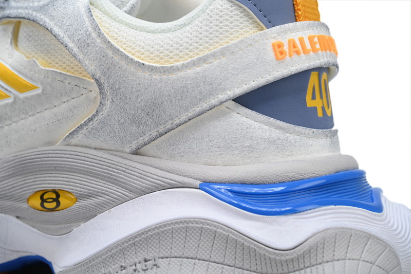【DA5LJ】白蓝黄-15 纯原版巴黎世家 网布 圆头系带低帮 785754 W2MV1 9174 Balenciaga White Blue Yellow