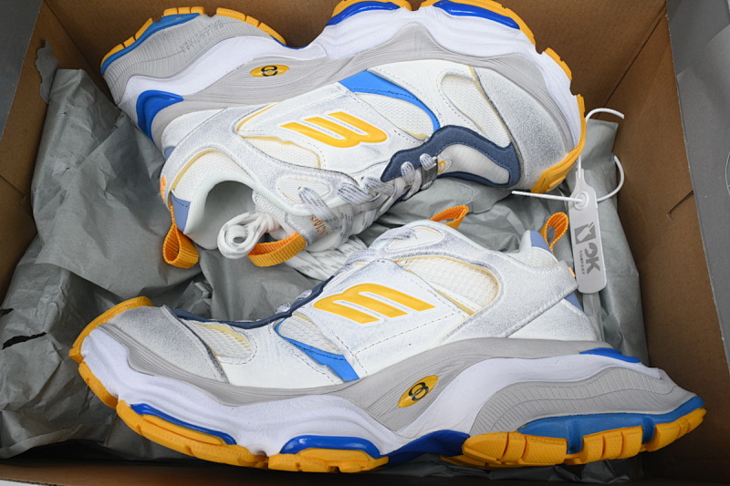 【DA5LJ】白蓝黄-15 纯原版巴黎世家 网布 圆头系带低帮 785754 W2MV1 9174 Balenciaga White Blue Yellow
