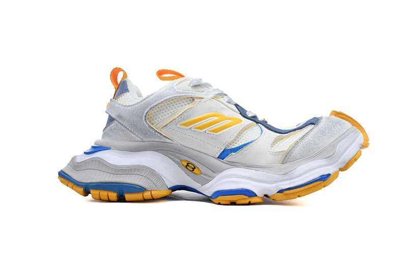 【DA5LJ】白蓝黄-15 纯原版巴黎世家 网布 圆头系带低帮 785754 W2MV1 9174 Balenciaga White Blue Yellow