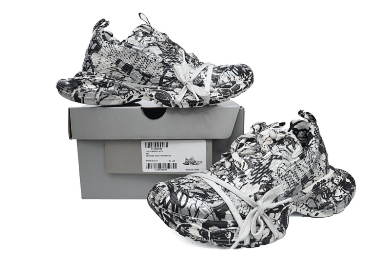yupoo_368251_79c485ed.jpg 【CA5AH】涂鸦黑白纹 巴黎10代跑鞋 734734 W2RG3 9010 Balenciaga Black and White